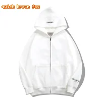ESSENTIALS minimalist style white hoodie