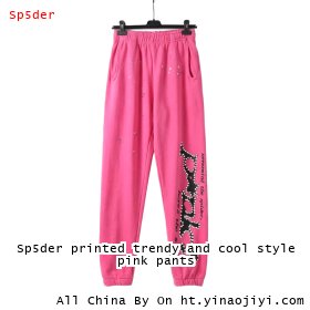 Sp5der printed trendy and cool style pink pants