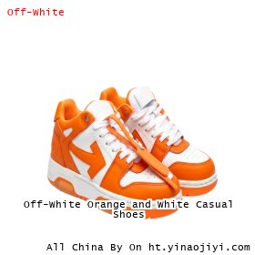 Off-White Orange and White Casual Shoes