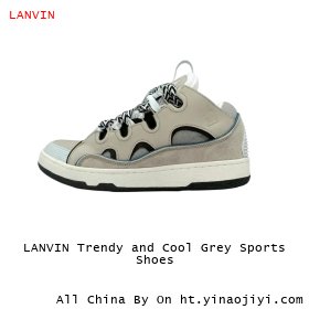 LANVIN Trendy and Cool Grey Sports Shoes
