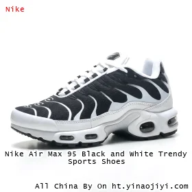 Nike Air Max 95 Black and White Trendy Sports Shoes