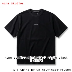 Acne Studios minimalist style black T-shirt