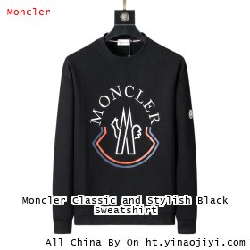 Moncler Classic and Stylish Black Sweatshirt