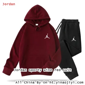 Jordan sporty wine red suit