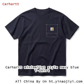 Carhartt minimalist style navy blue T-shirt