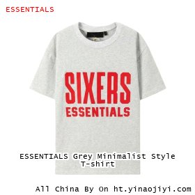 ESSENTIALS Grey Minimalist Style T-shirt