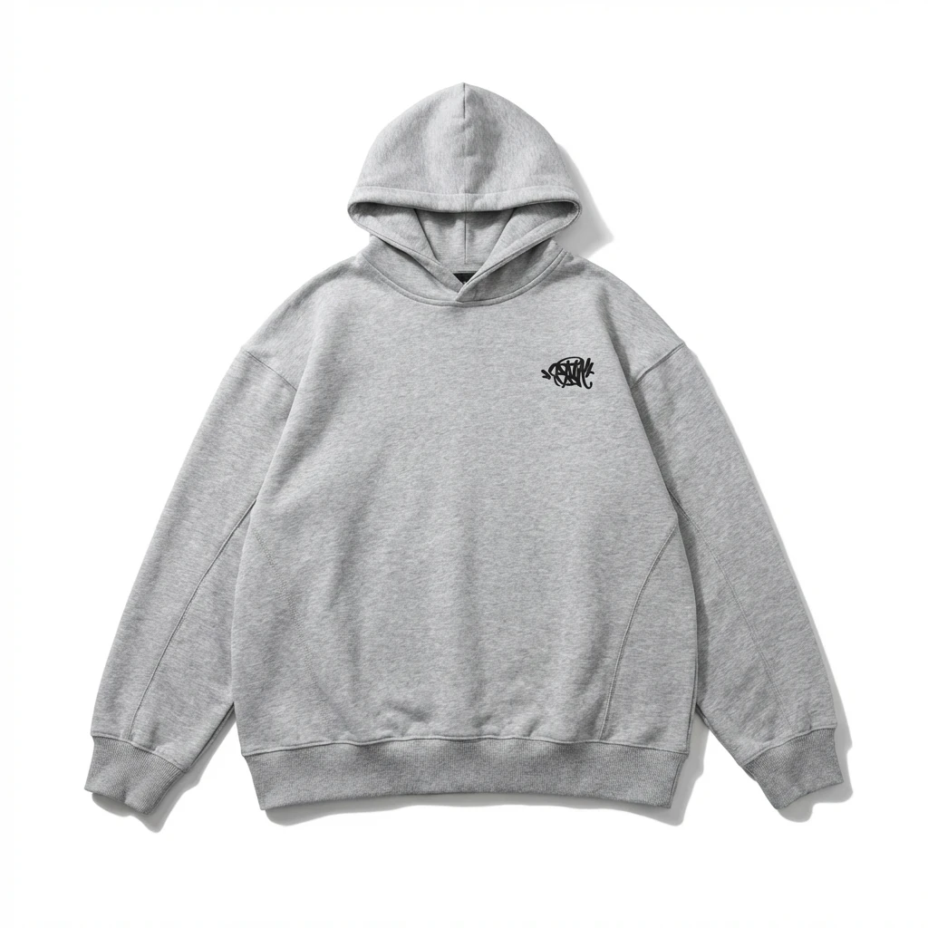 SynaWorld Simple Style Light Gray Hoodie