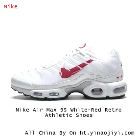 Nike Air Max 95 White-Red Retro Athletic Shoes