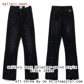 Gallery Dept Splatter-paint Style Black Jeans
