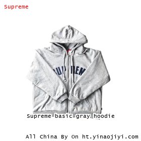 Supreme basic gray hoodie