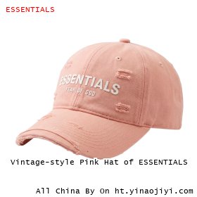 Vintage-style Pink Hat of ESSENTIALS