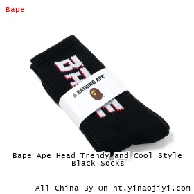Bape Ape Head Trendy and Cool Style Black Socks