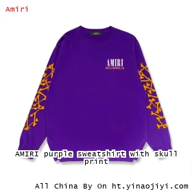 AMIRI purple sweatshirt with skull print