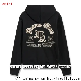 AMIRI Retro Style Black Hoodie