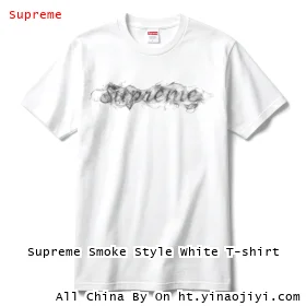 Supreme Smoke Style White T-shirt