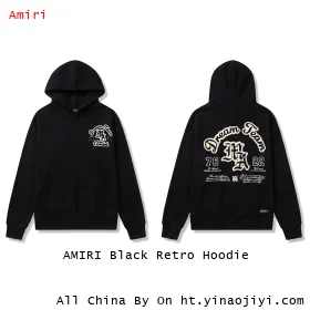 AMIRI Black Retro Hoodie