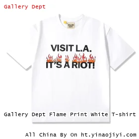 Gallery Dept Flame Print White T-shirt