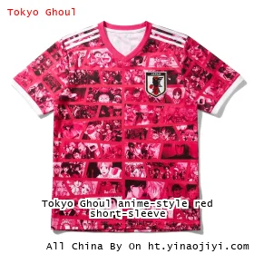 Tokyo Ghoul anime-style red short-sleeve