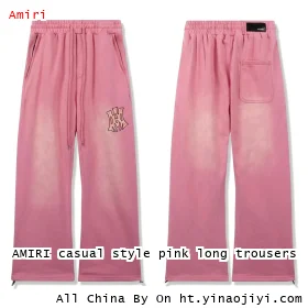 AMIRI casual style pink long trousers