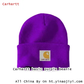 Carhartt basic purple beanie