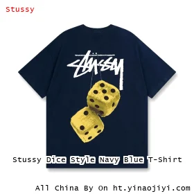 Stussy Dice Style Navy Blue T-Shirt