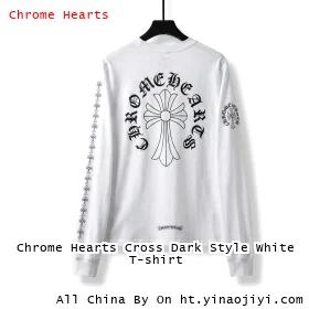 Chrome Hearts Cross Dark Style White T-shirt