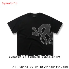 SynaWorld Trendy Black T-shirt