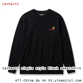 Carhartt simple style black sweatshirt
