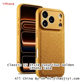 Classic LV Style Luxurious Golden iPhone Case