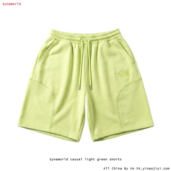 SynaWorld casual light green shorts