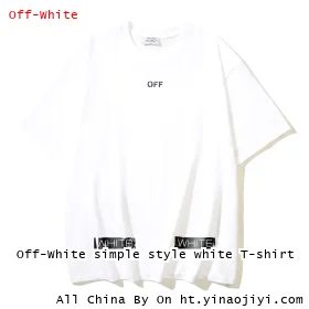 Off-White simple style white T-shirt