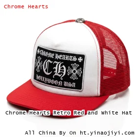 Chrome Hearts Retro Red and White Hat