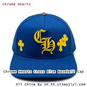 Chrome Hearts Cross Blue Baseball Cap