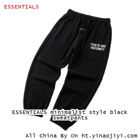 ESSENTIALS minimalist style black sweatpants