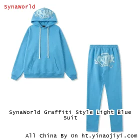 SynaWorld Graffiti Style Light Blue Suit