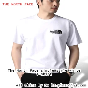 The North Face simple-style white T-shirt