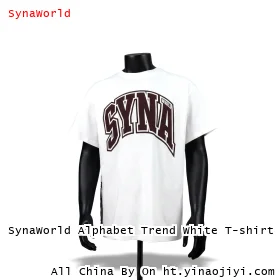SynaWorld Alphabet Trend White T-shirt