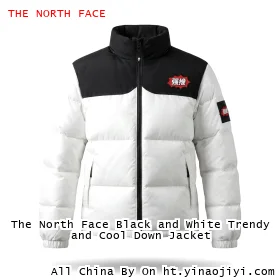 The North Face Black and White Trendy and Cool Down Jacket