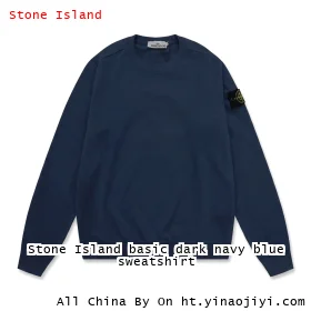 Stone Island basic dark navy blue sweatshirt