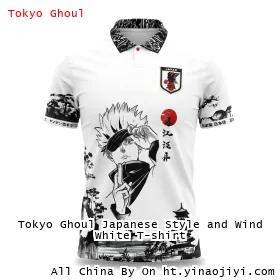 Tokyo Ghoul Japanese Style and Wind White T-shirt