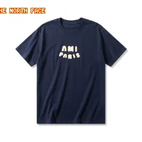 AMI minimalist style dark blue T-shirt