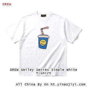 DREW Smiley Series Simple White T-shirt