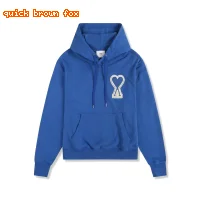 AMI love heart pattern blue sweatshirt