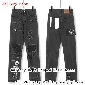 Gallery Dept Ripped Dark Jeans