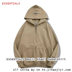 ESSENTIALS Basic Khaki Sweatshirt