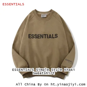 ESSENTIALS Simple Style Khaki Sweatshirt