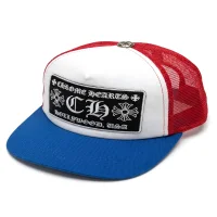 Chrome Hearts red, white and blue trendy brand hat