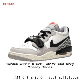 Jordan AJ312 Black, White and Grey Trendy Shoes