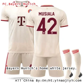 Bayern Munich's home white jersey.