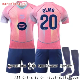 Barcelona pink sportswear jersey